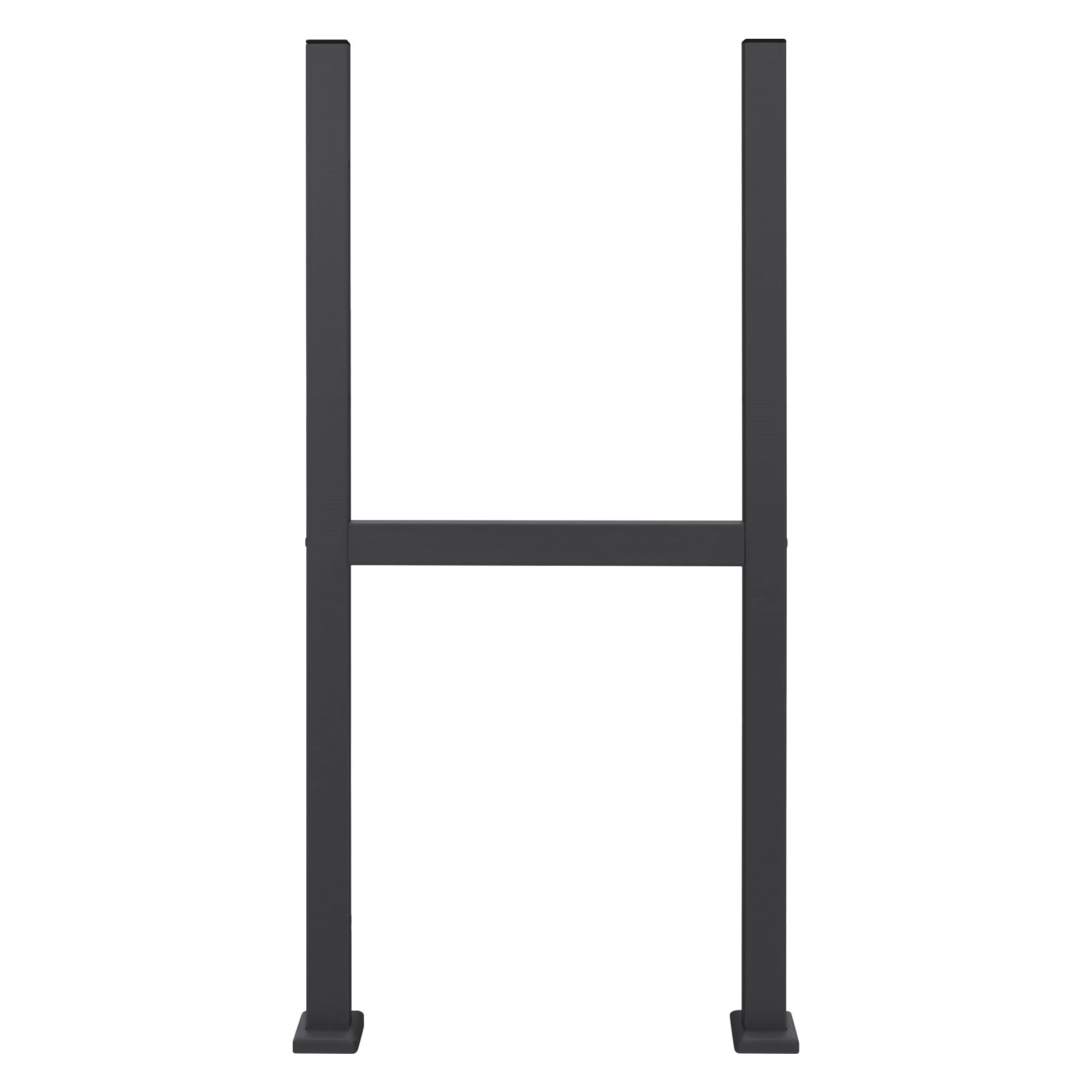Black frame in H-shape without additional elements.