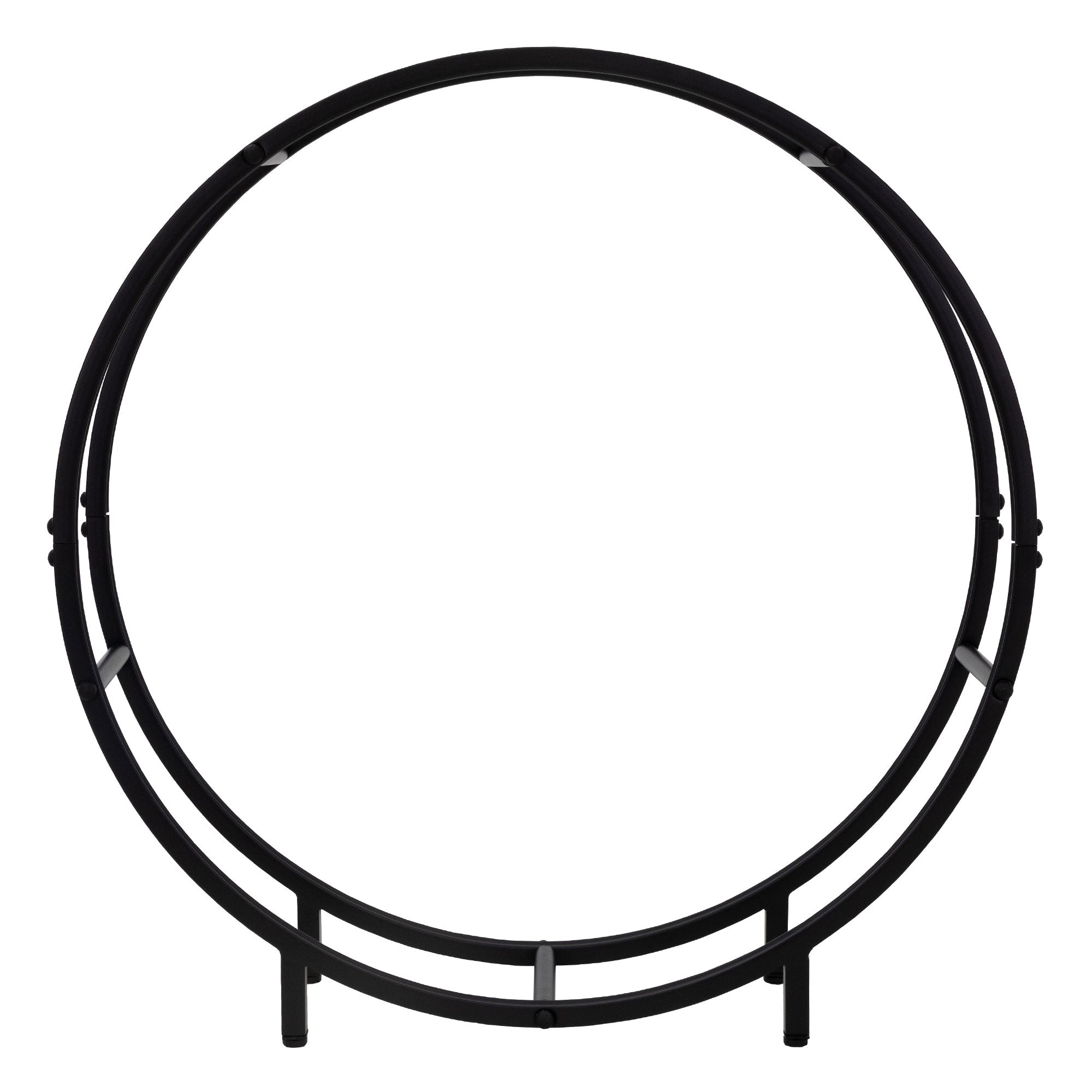 Sort metalramme med to koncentriske ringe og stabile fødder.