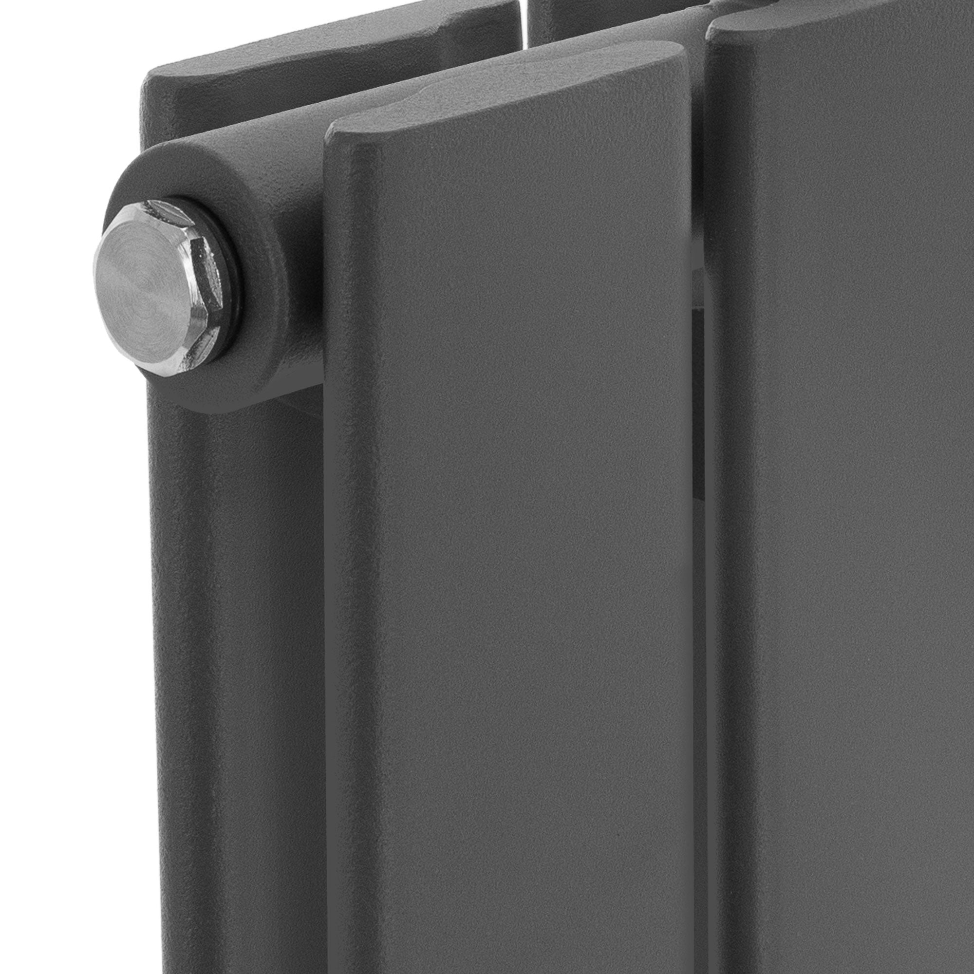 Close-up of an anthracite heating panel.