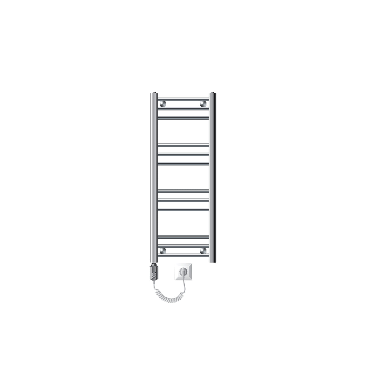 A small electric towel radiator with few horizontal bars.