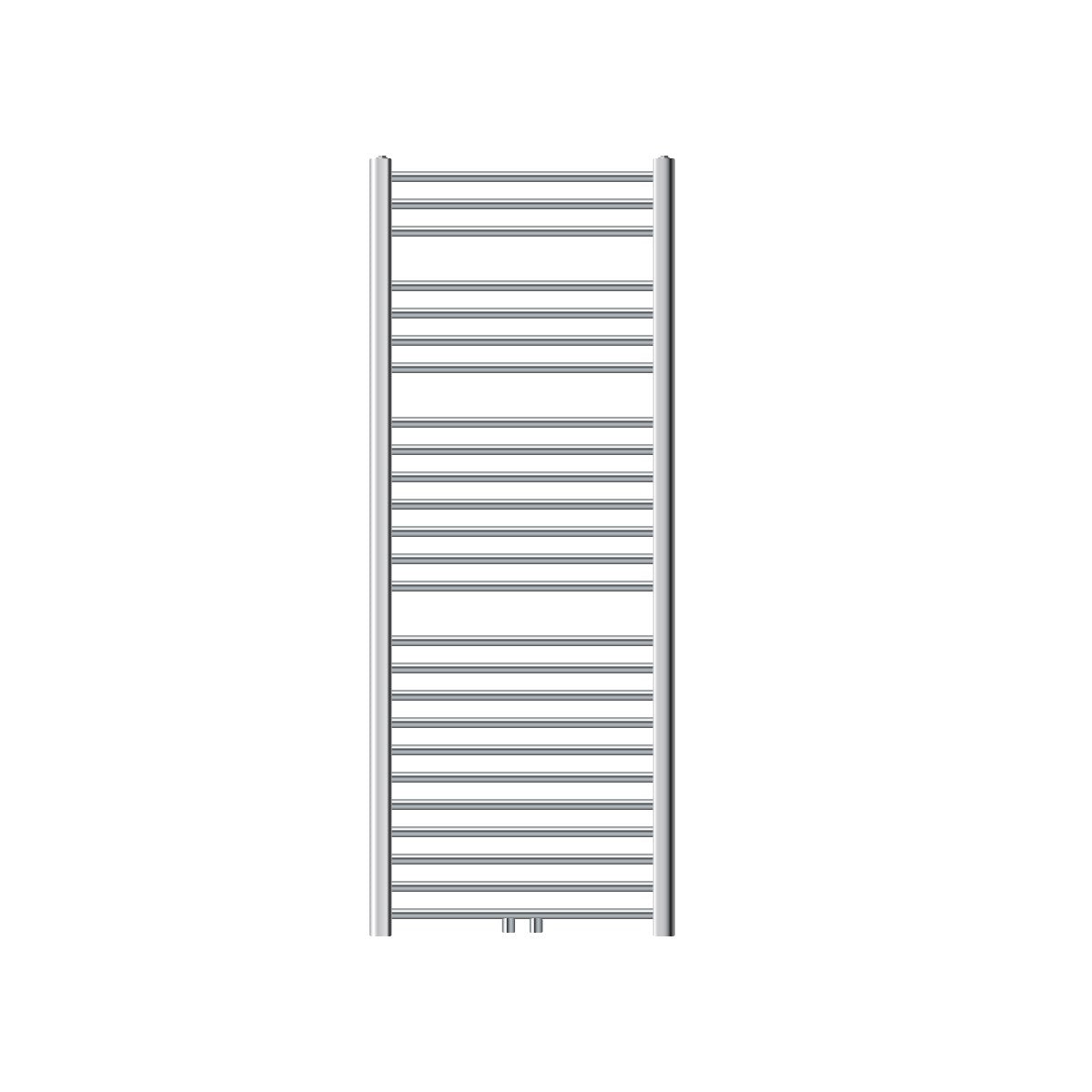 Handdoekradiator in chroom, middelgroot, 60 x 150 cm.
