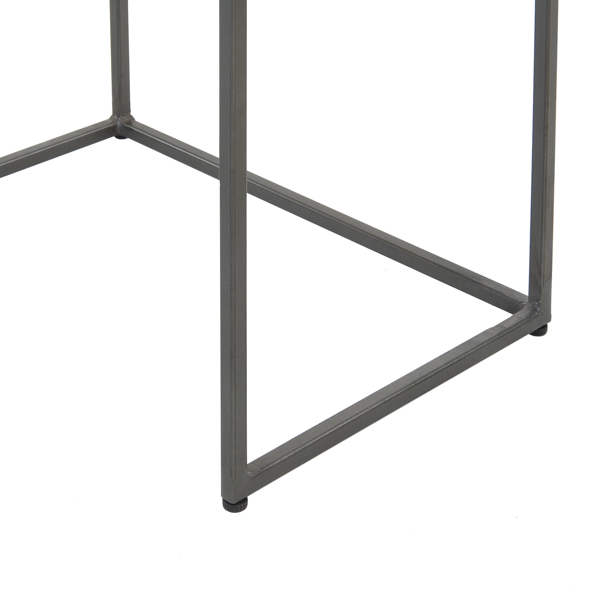 Metal frame of a table, detail view of the lower structure.